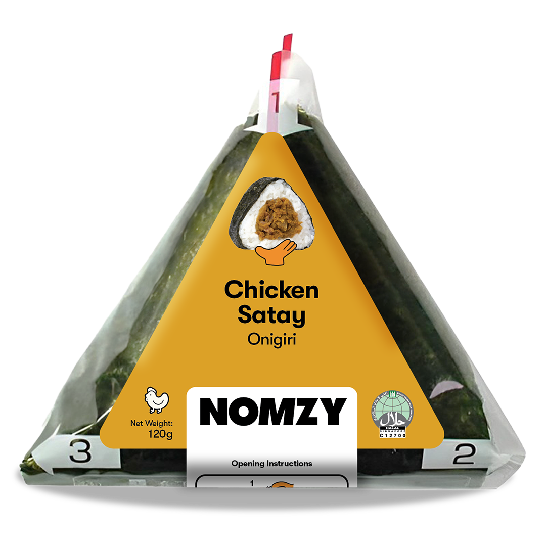 NOMZY Chicken Satay Onigiri – Shake Salad