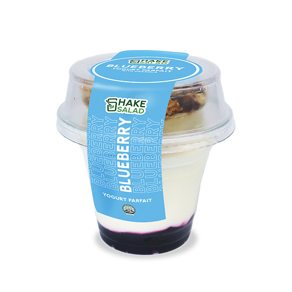 Blueberry Yogurt Parfait with Granola Shake Salad