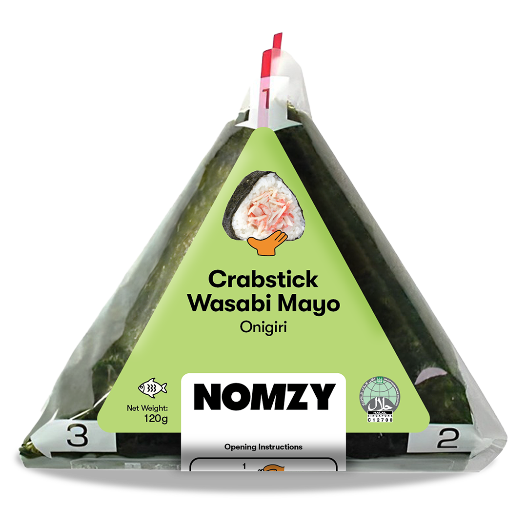 NOMZY Crabstick Wasabi Mayo Onigiri – Shake Salad